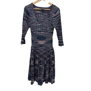 Gabby Skye Space Dye Knit Fit & Flare Sweater Dress Size L
